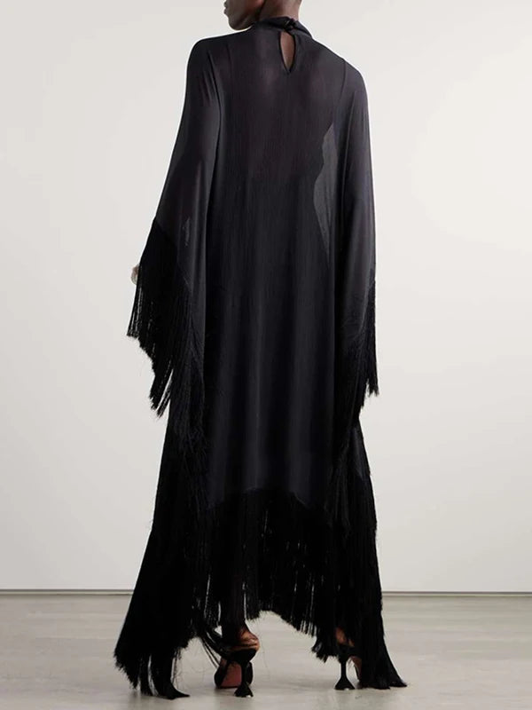 Robe de Soirée à Franges et Chauve-souris