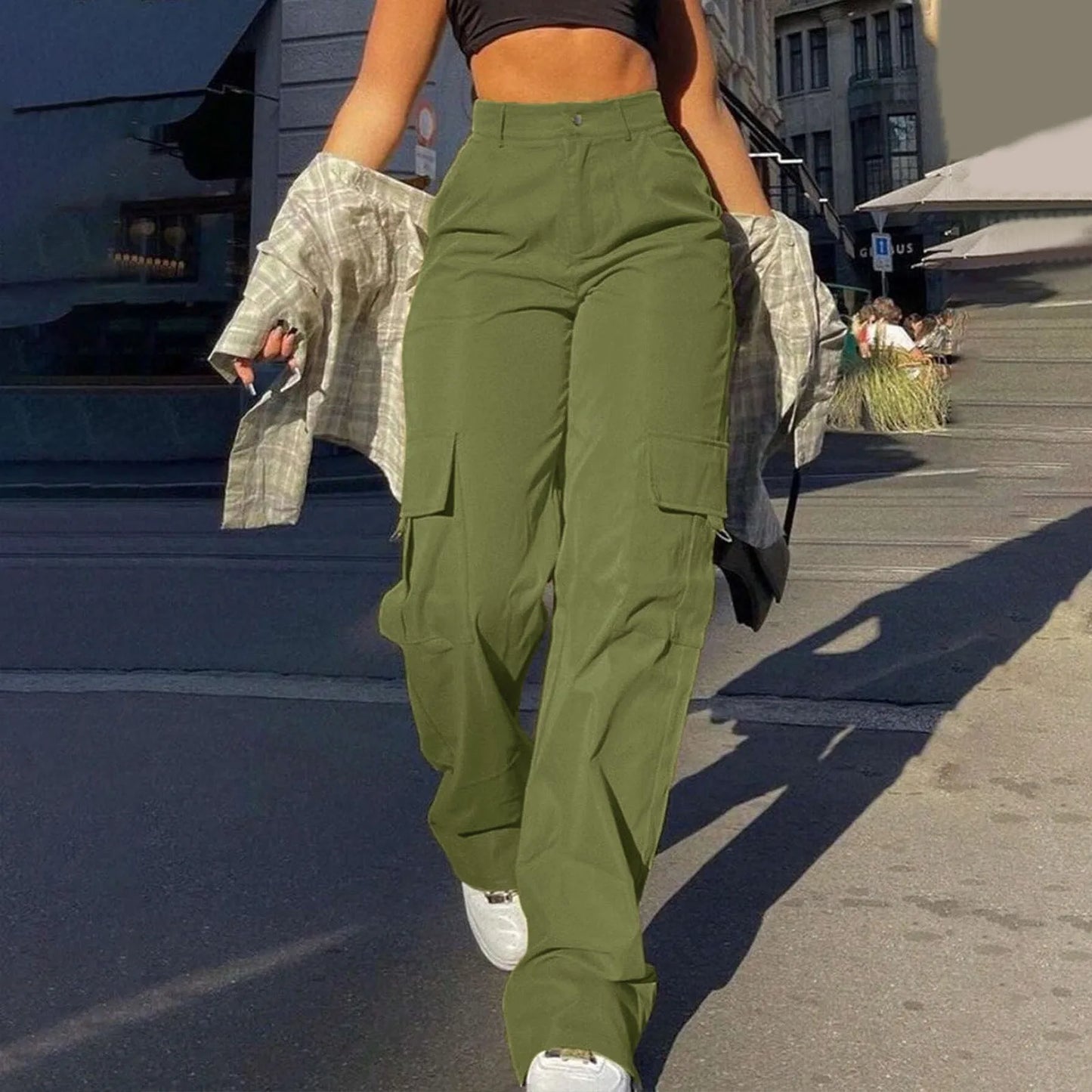 Pantalon Cargo Ample Élastique