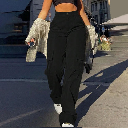 Pantalon Cargo Ample Élastique