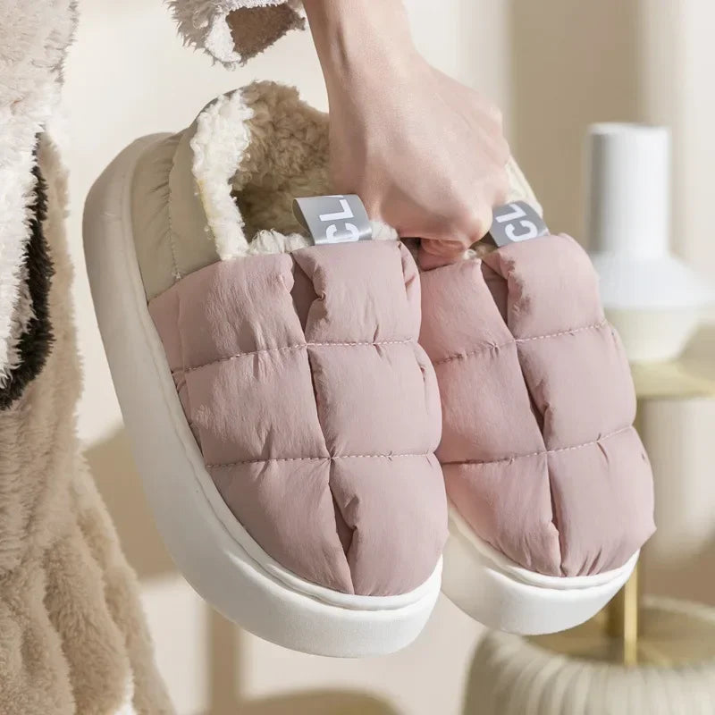 Chaussons d'Hiver en Coton Doublé