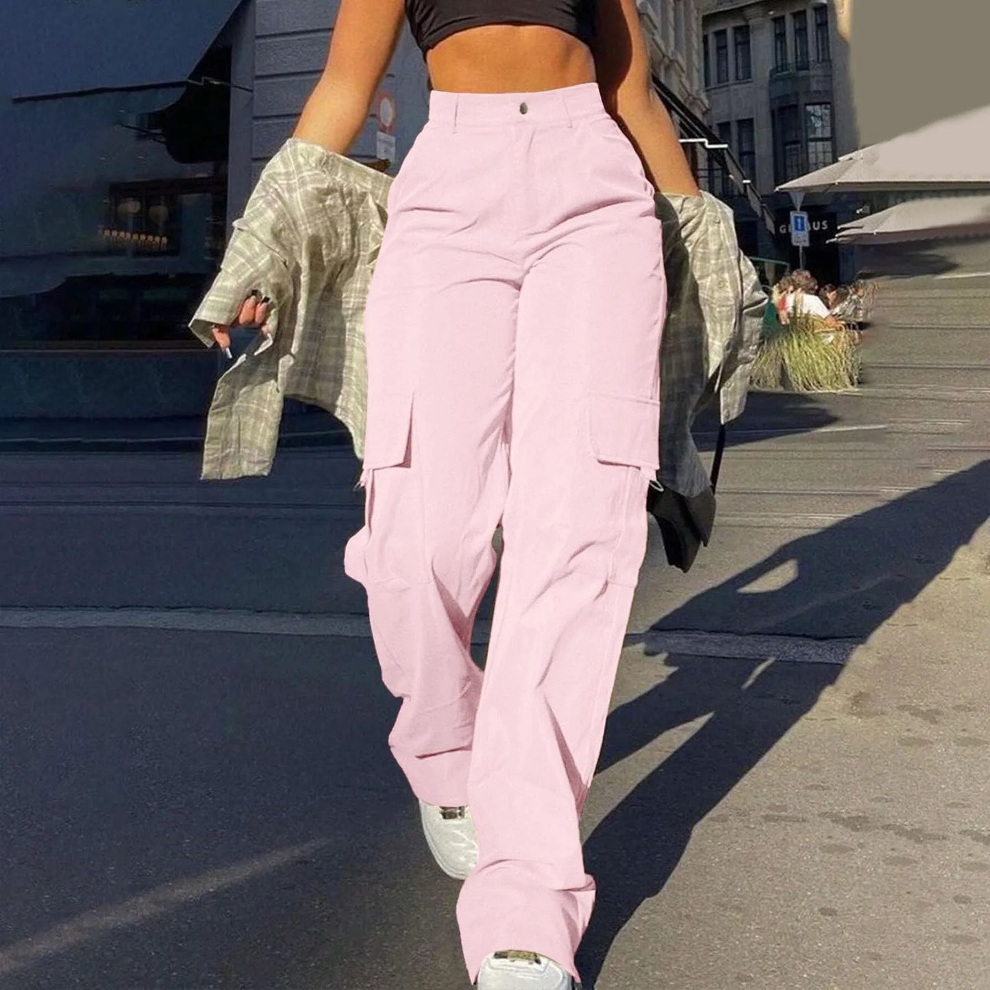 Pantalon Cargo Ample Élastique
