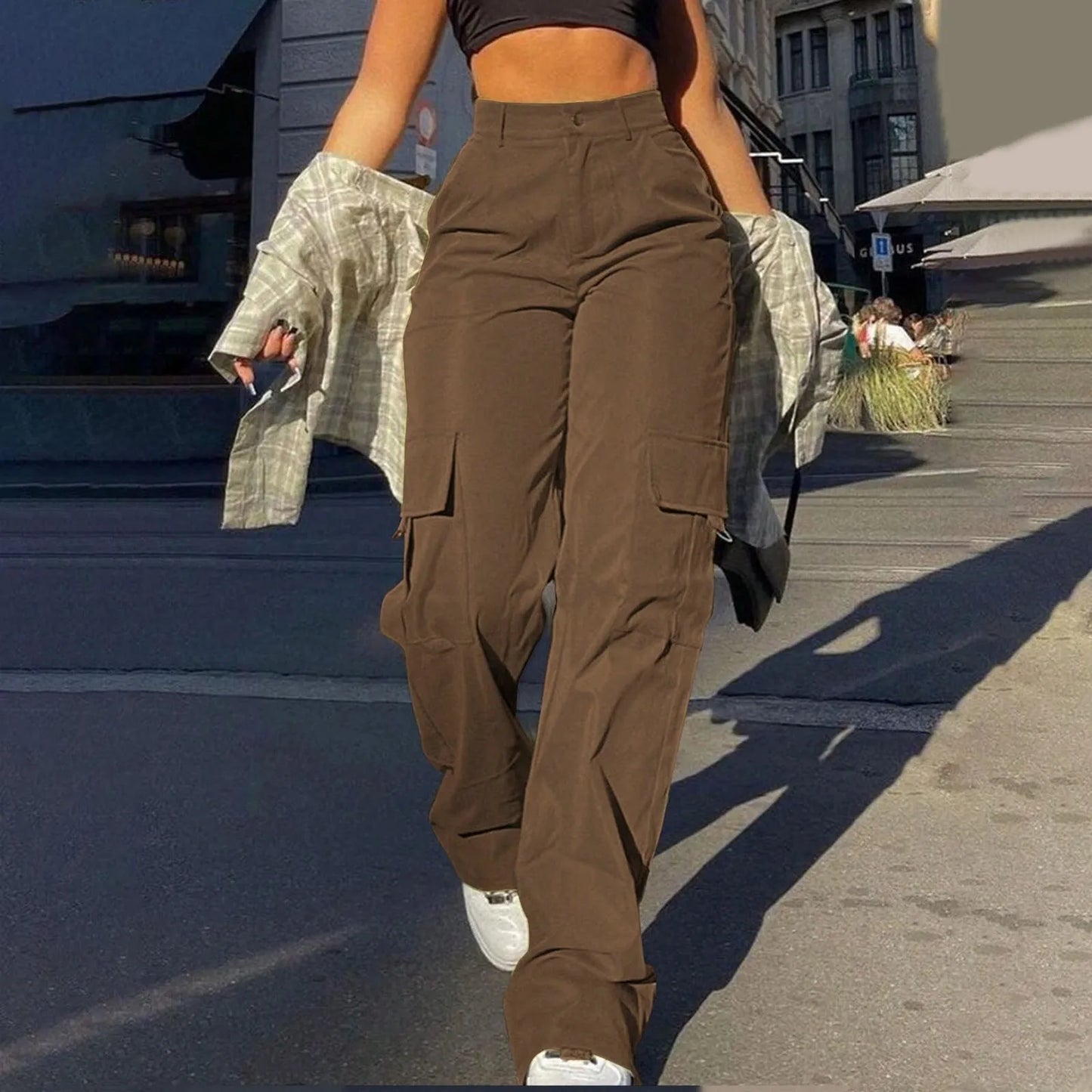 Pantalon Cargo Ample Élastique