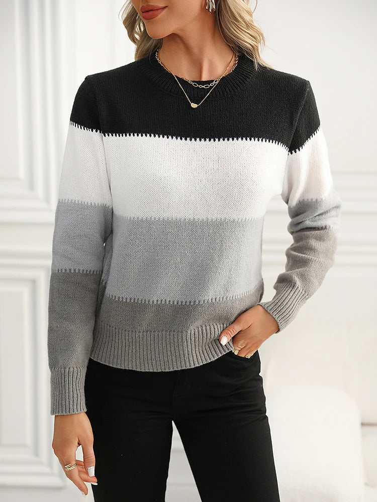 Pull en Maille Contraste Doux